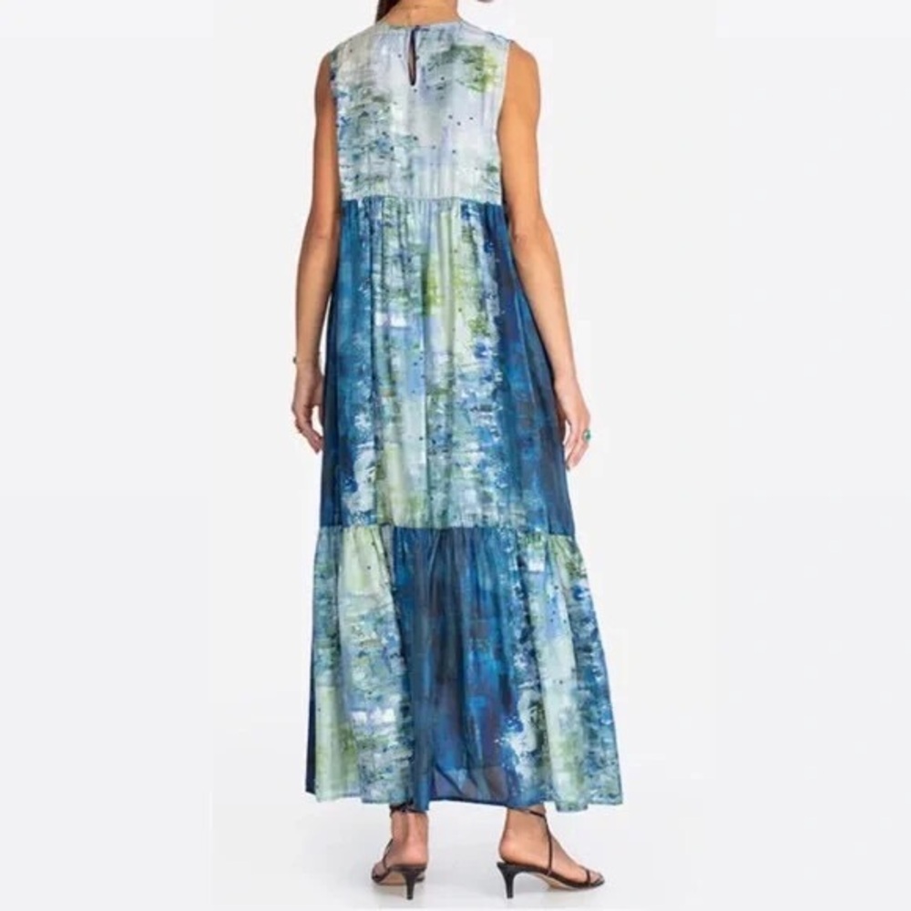 Johnny Was Gimova Shirred Maxi Dress size Small - Picture 2 of 8